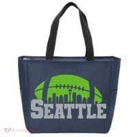 Seahawks Football Seattle Skyline Tote Bag thumb 0