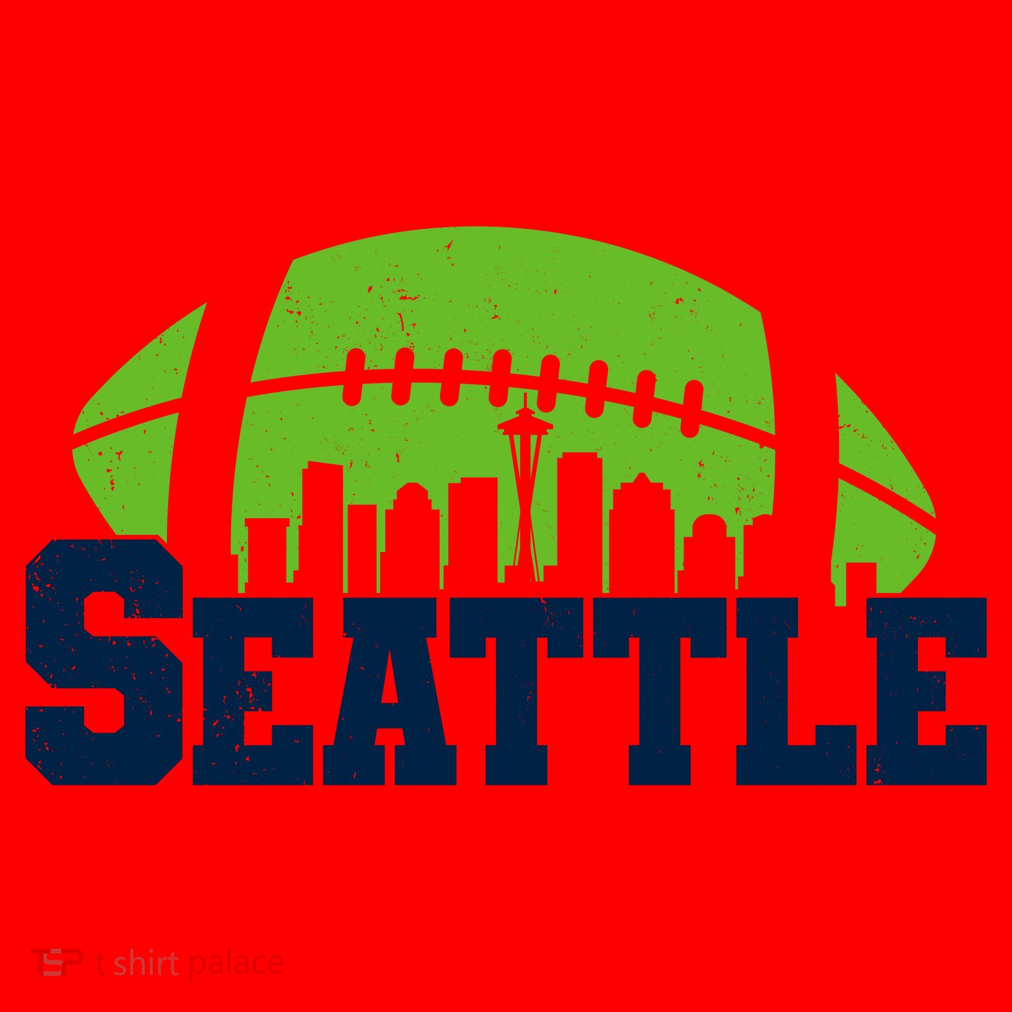 Seahawks Football Seattle Skyline Santa Hat