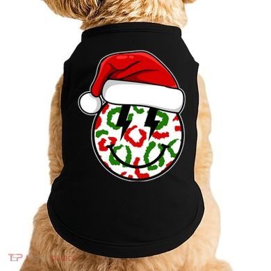 Smile Face Santa Christmas Retro Doggie Tank