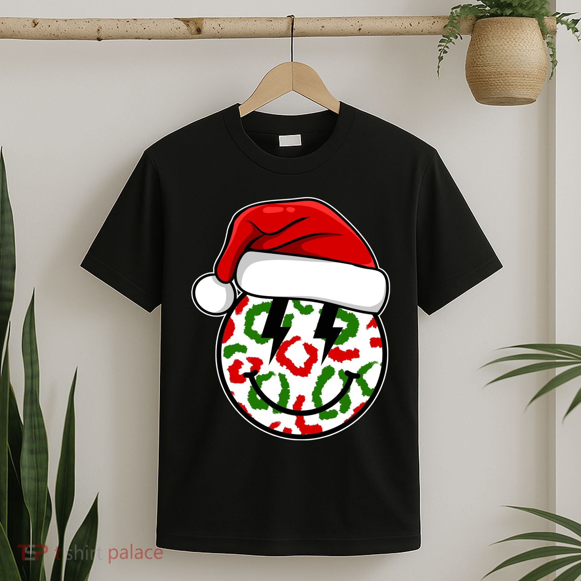 Smile Face Santa Christmas Retro T-Shirt