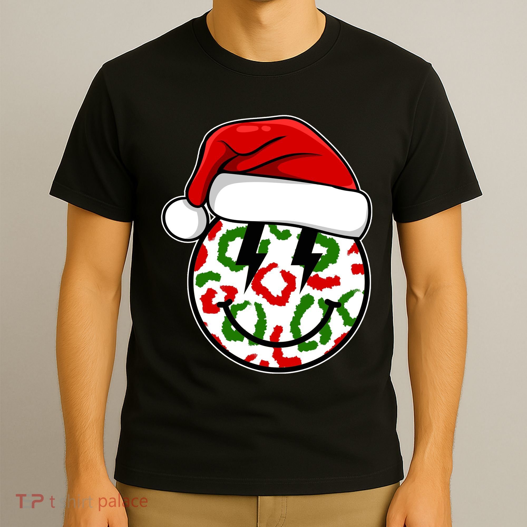 Smile Face Santa Christmas Retro T-Shirt