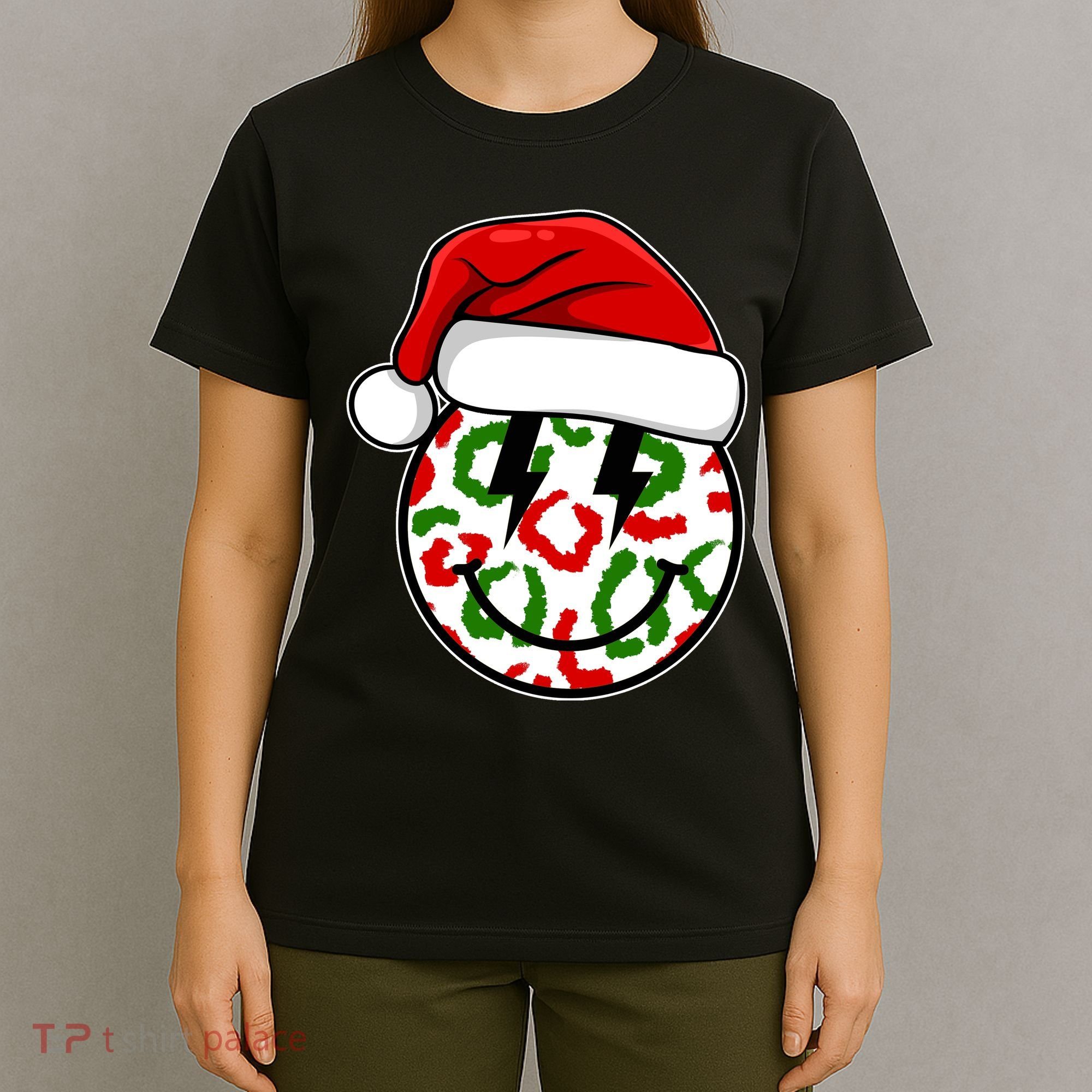 Smile Face Santa Christmas Retro T-Shirt
