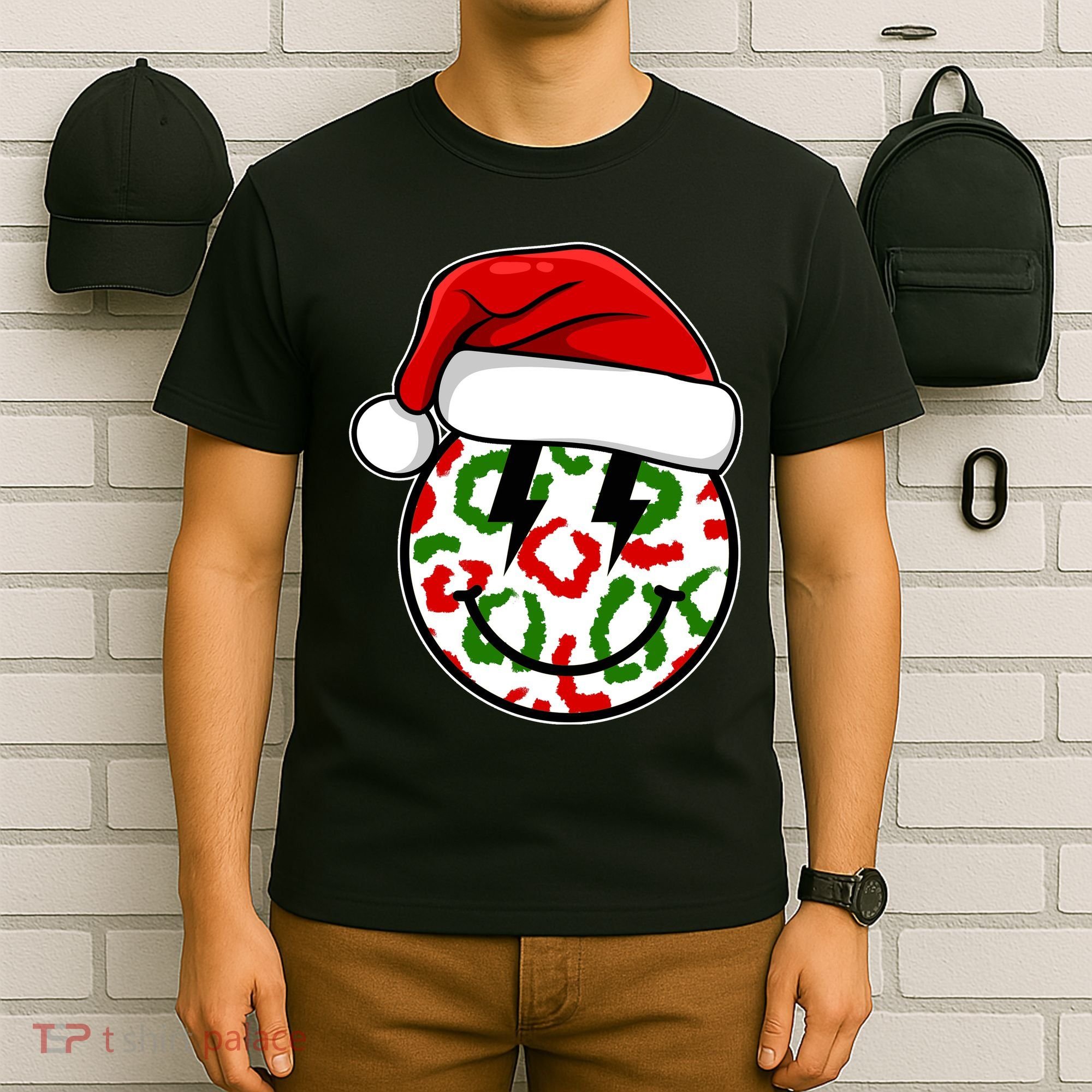 Smile Face Santa Christmas Retro T-Shirt