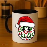 Smile Face Santa Christmas Retro Coffee Mug thumb 4