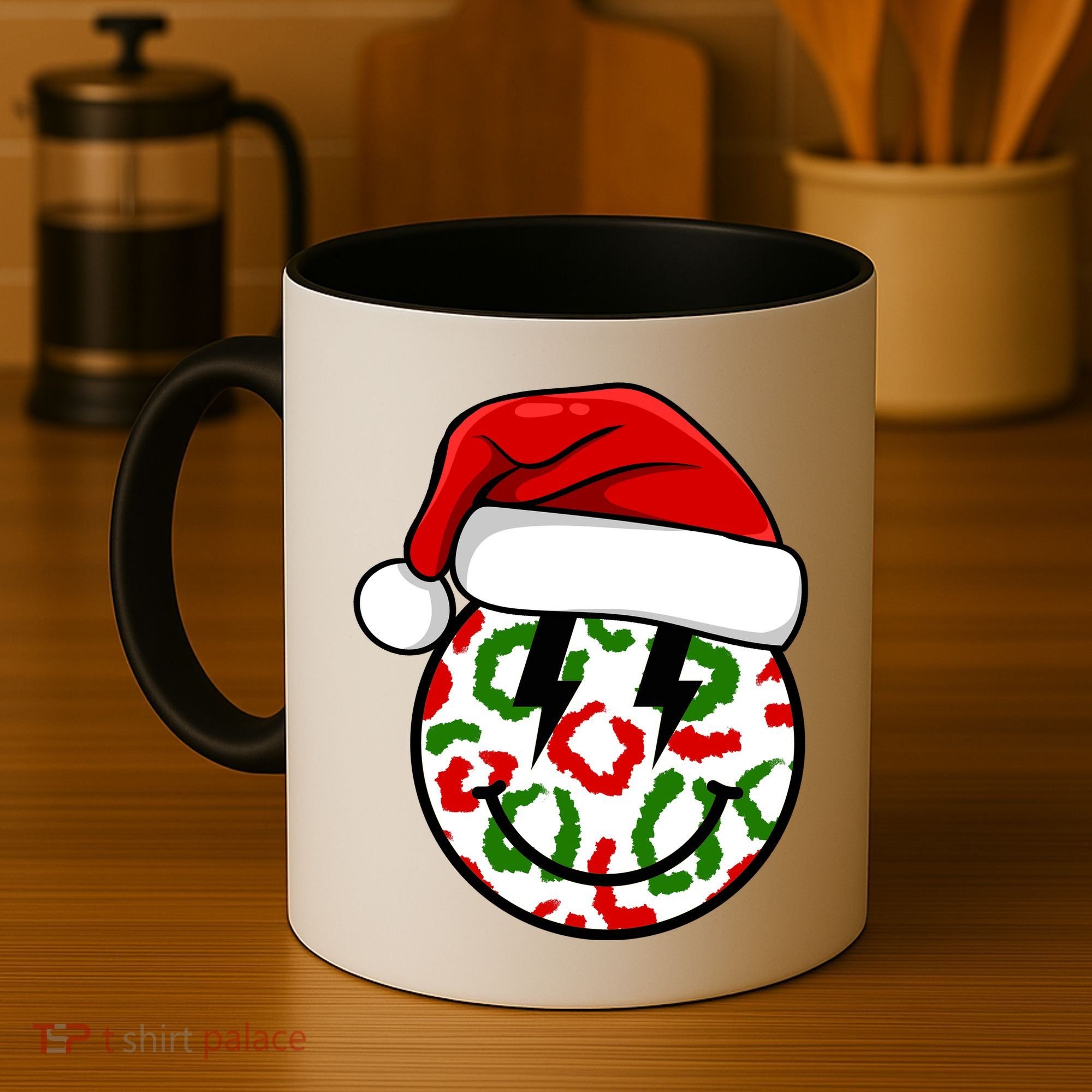 Smile Face Santa Christmas Retro Coffee Mug