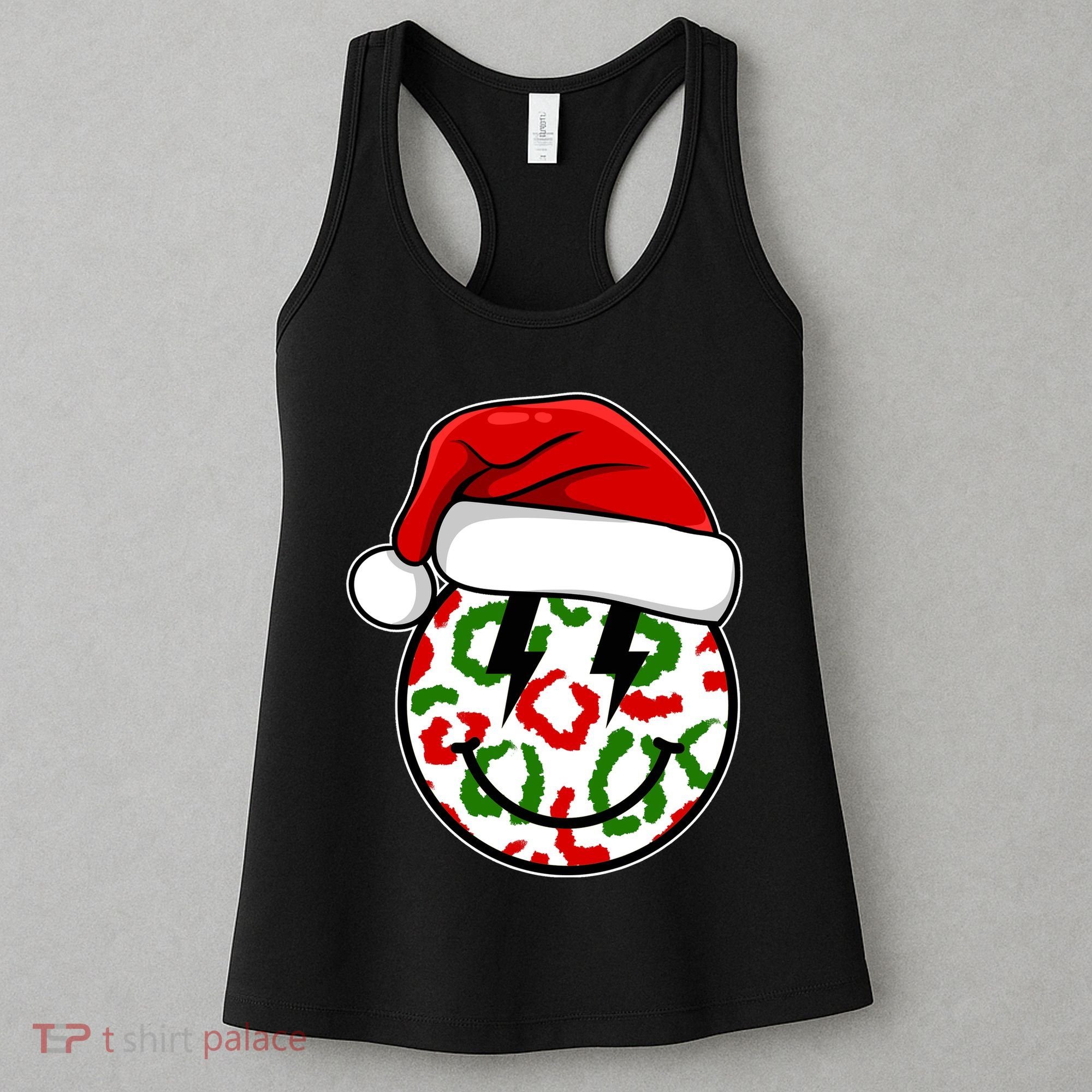 Smile Face Santa Christmas Retro Women's Tank Top