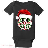 Smile Face Santa Christmas Retro Baby Bodysuit thumb 0