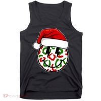 Smile Face Santa Christmas Retro Tank Top thumb 0