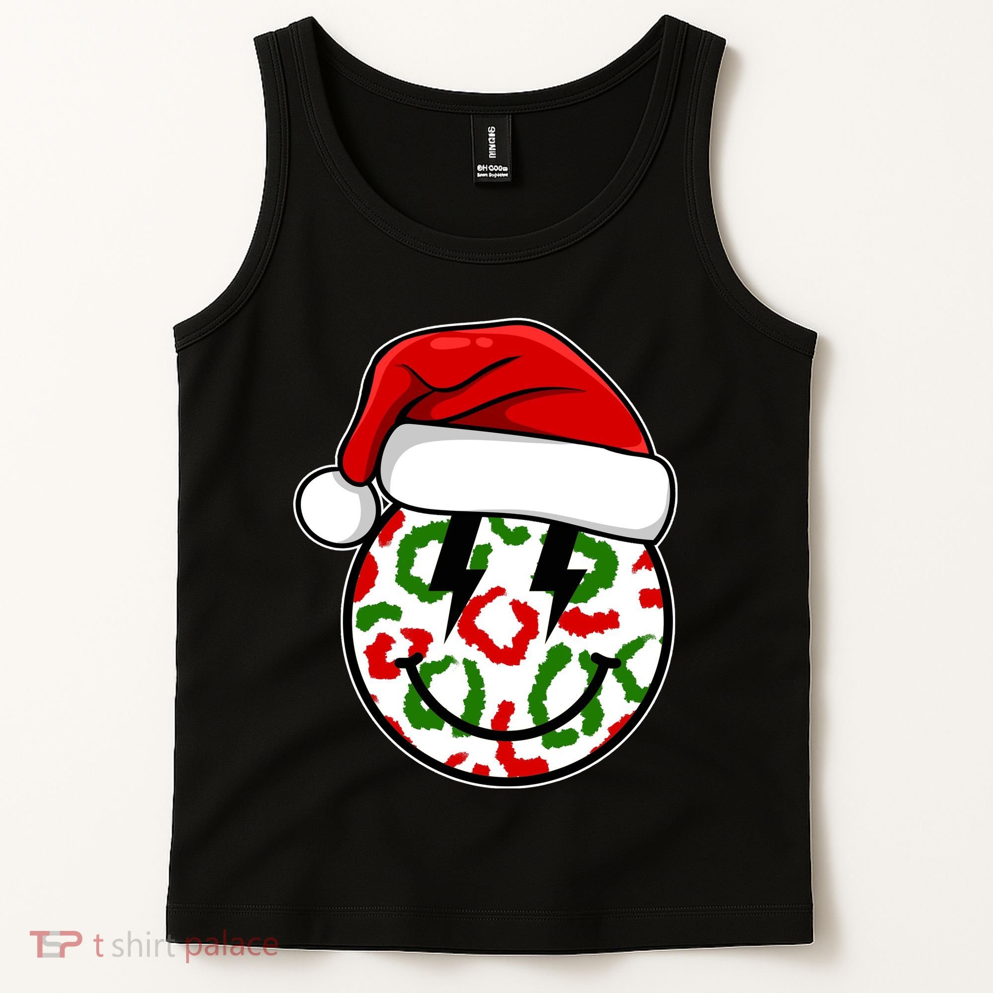 Smile Face Santa Christmas Retro Tank Top
