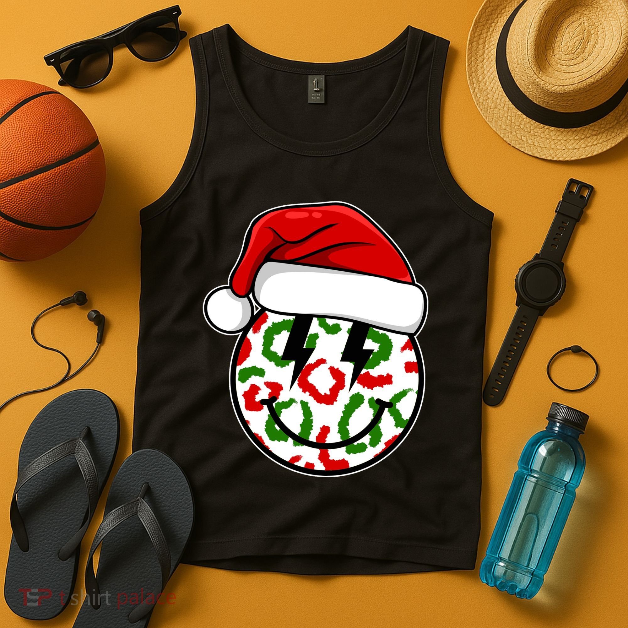 Smile Face Santa Christmas Retro Tank Top