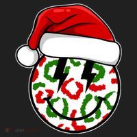 Smile Face Santa Christmas Retro Golf Towel thumb 3