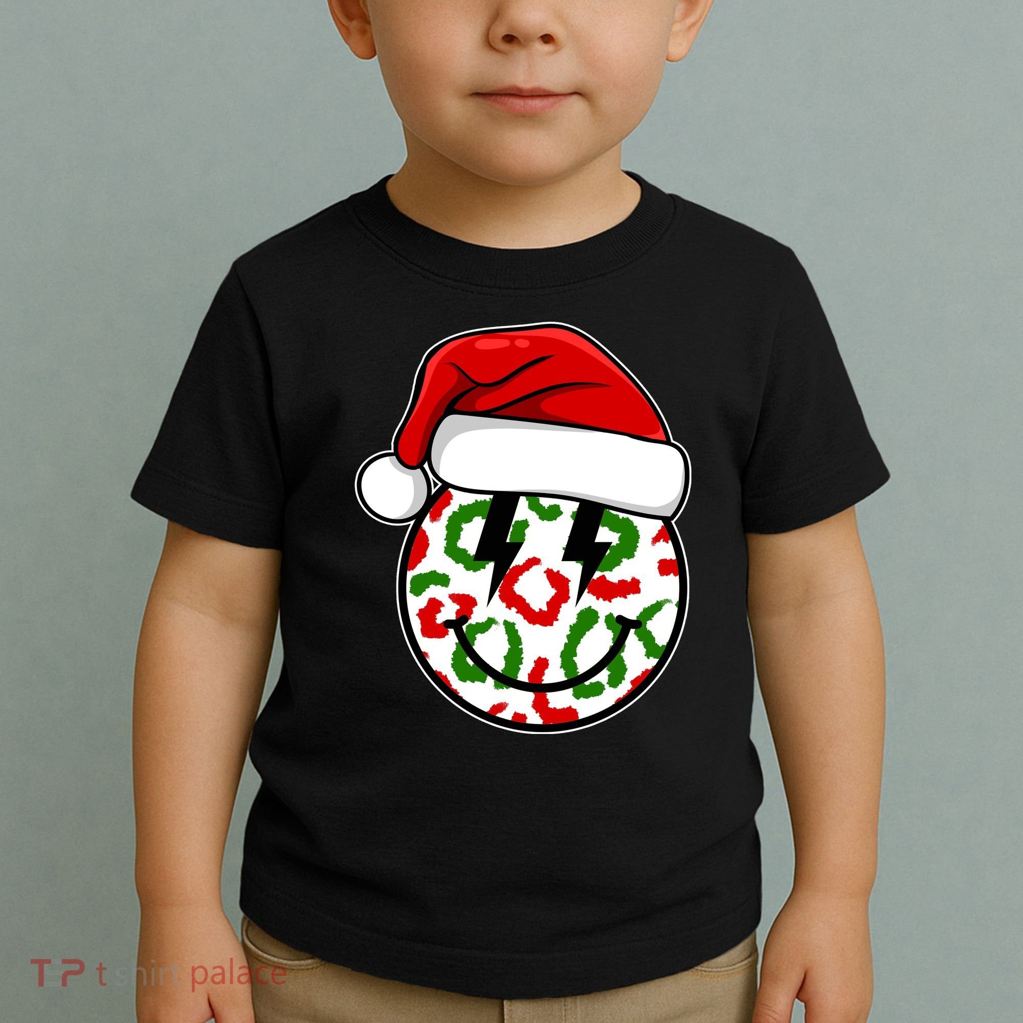 Smile Face Santa Christmas Retro Toddler T-Shirt