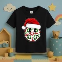 Smile Face Santa Christmas Retro Toddler T-Shirt thumb 3