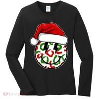 Smile Face Santa Christmas Retro Women's Long Sleeve Shirt thumb 0