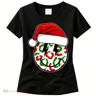 Smile Face Santa Christmas Retro Women's T-Shirt