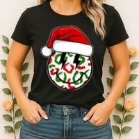 Smile Face Santa Christmas Retro Women's T-Shirt thumb 2