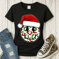 Smile Face Santa Christmas Retro Women's T-Shirt thumb 3