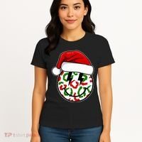 Smile Face Santa Christmas Retro Women's T-Shirt thumb 4