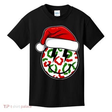 Smile Face Santa Christmas Retro Kids T-Shirt
