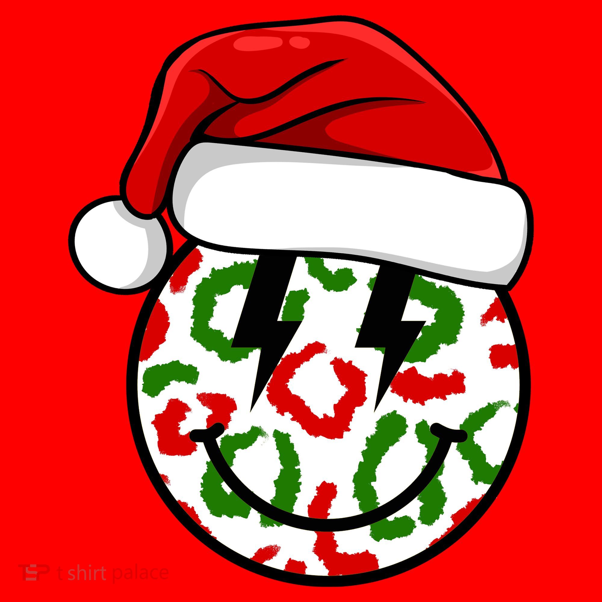 Smile Face Santa Christmas Retro Santa Hat