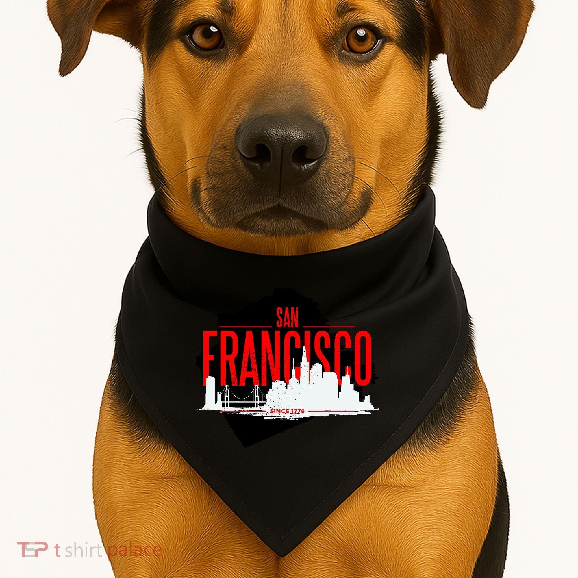 San Francisco Skyline USA-Made Doggie Bandana