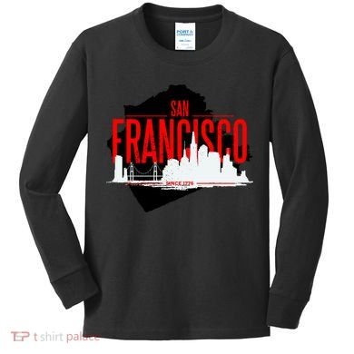 San Francisco Skyline Kids Long Sleeve Shirt