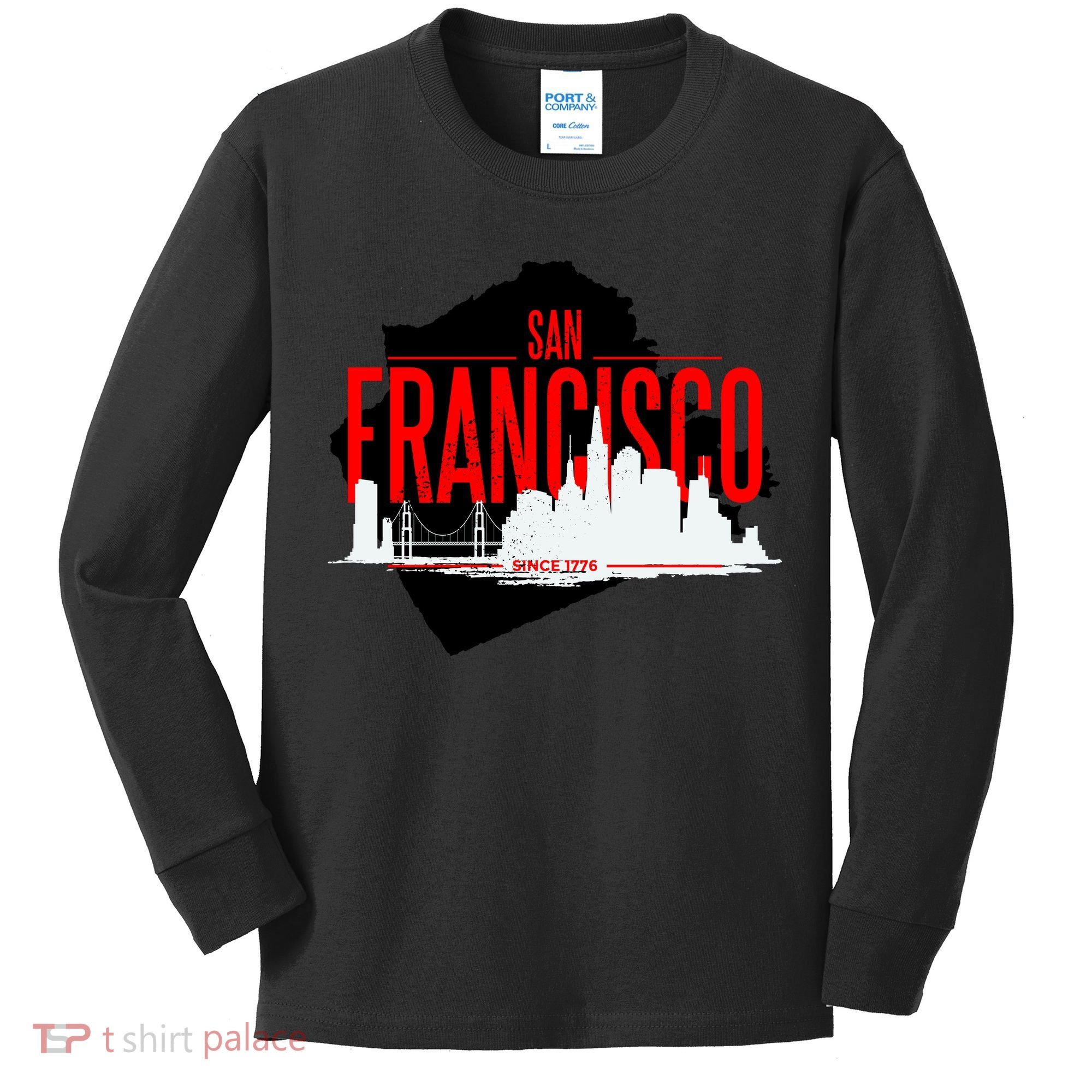 San Francisco Skyline Kids Long Sleeve Shirt