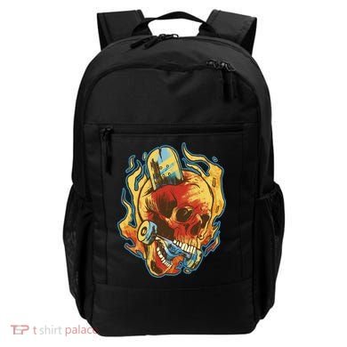 Skull Flame Skater Backpack