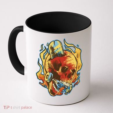 Skull Flame Skater Coffee Mug