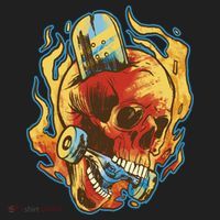 Skull Flame Skater Golf Towel thumb 3
