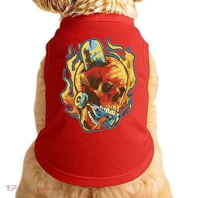 Skull Flame Skater Doggie Tank