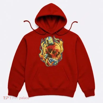 Skull Flame Skater Hoodie