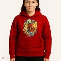 Skull Flame Skater Hoodie thumb 5