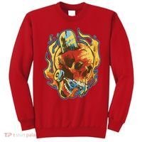 Skull Flame Skater Sweatshirt thumb 0