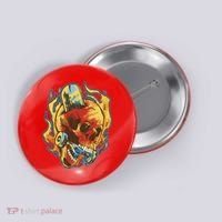 Skull Flame Skater Button thumb 0