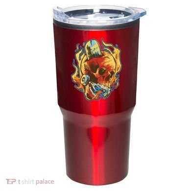 Skull Flame Skater Tumbler