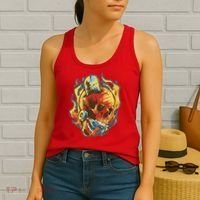 Skull Flame Skater Women's Tank Top thumb 2