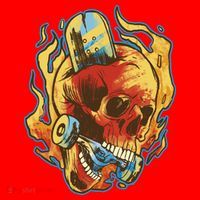 Skull Flame Skater Baby Bodysuit thumb 2