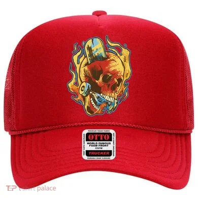 Skull Flame Skater Hat