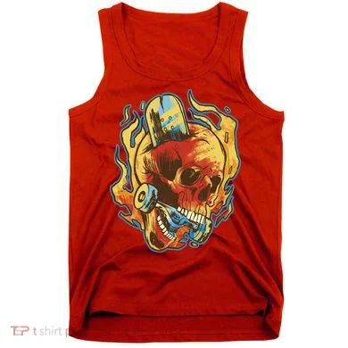 Skull Flame Skater Tank Top