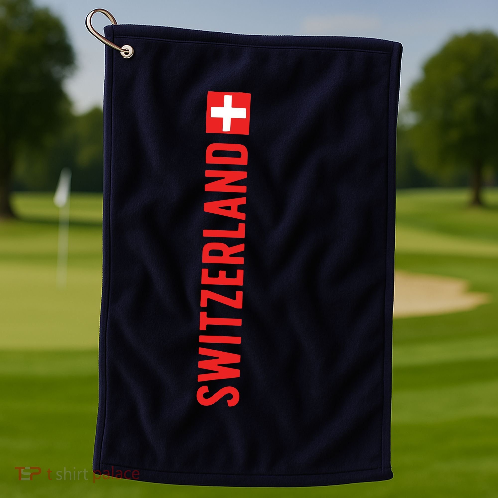 Swiss Flag Switzerland Souvenir Schweiz Gift Suisse Svizzera Golf Towel