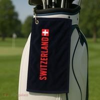 Swiss Flag Switzerland Souvenir Schweiz Gift Suisse Svizzera Golf Towel thumb 2