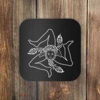 Sicilia Flag Sicily Palermo Italy Coaster thumb 0