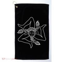 Sicilia Flag Sicily Palermo Italy Golf Towel thumb 0