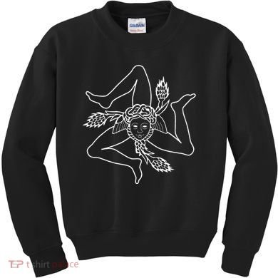 Sicilia Flag Sicily Palermo Italy Kids Sweatshirt