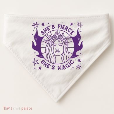 She's Fierce She's Magic USA-Made Doggie Bandana