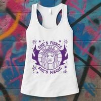 She's Fierce She's Magic Women's Tank Top thumb 3