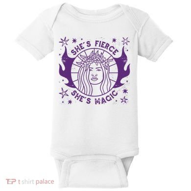 She's Fierce She's Magic Baby Bodysuit