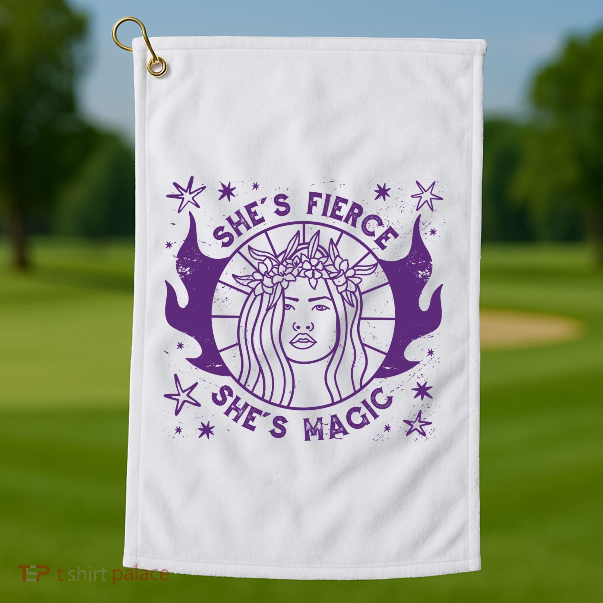 She's Fierce She's Magic Golf Towel