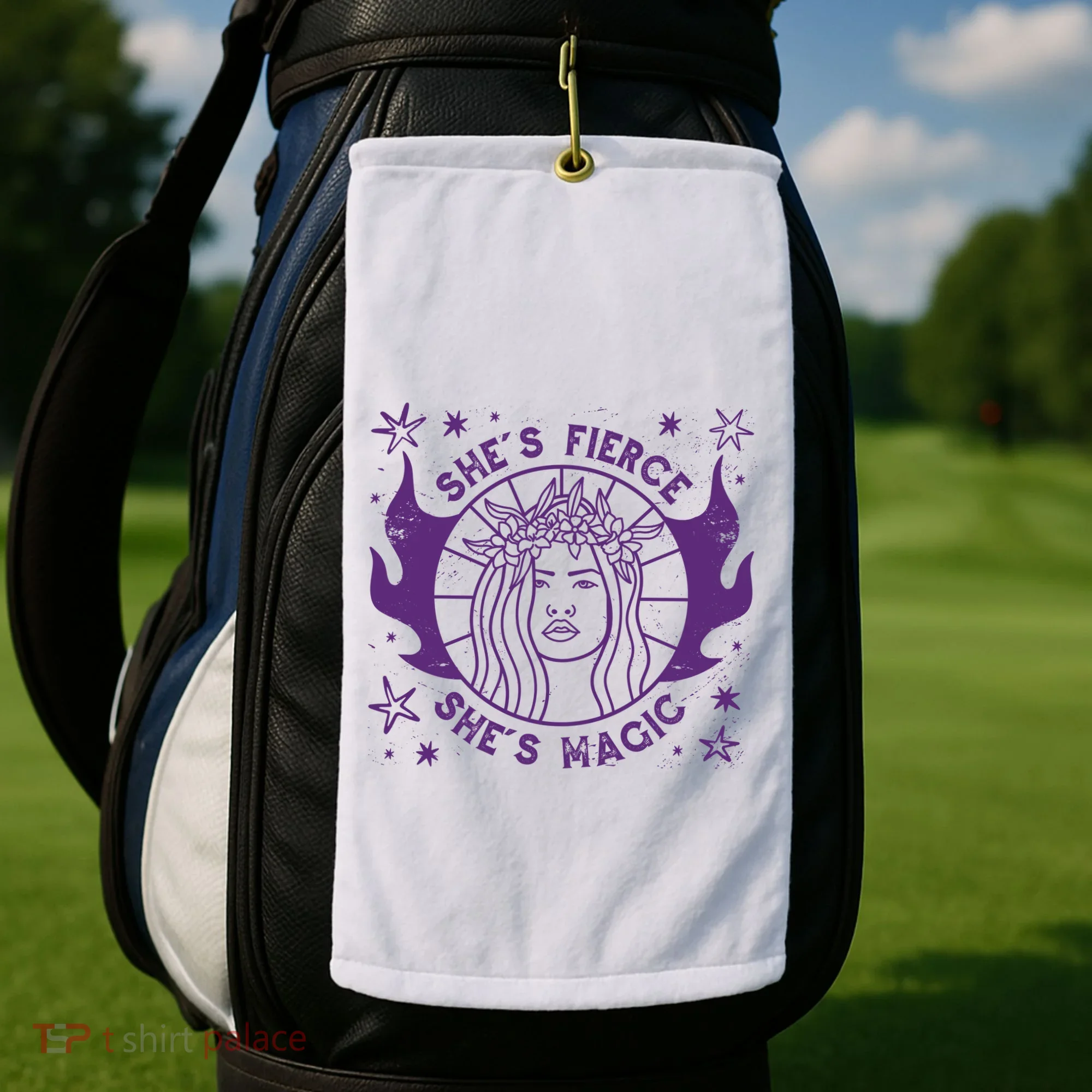 She's Fierce She's Magic Golf Towel